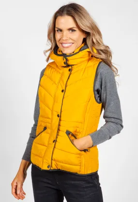 Deep Yellow Hooded Gilet