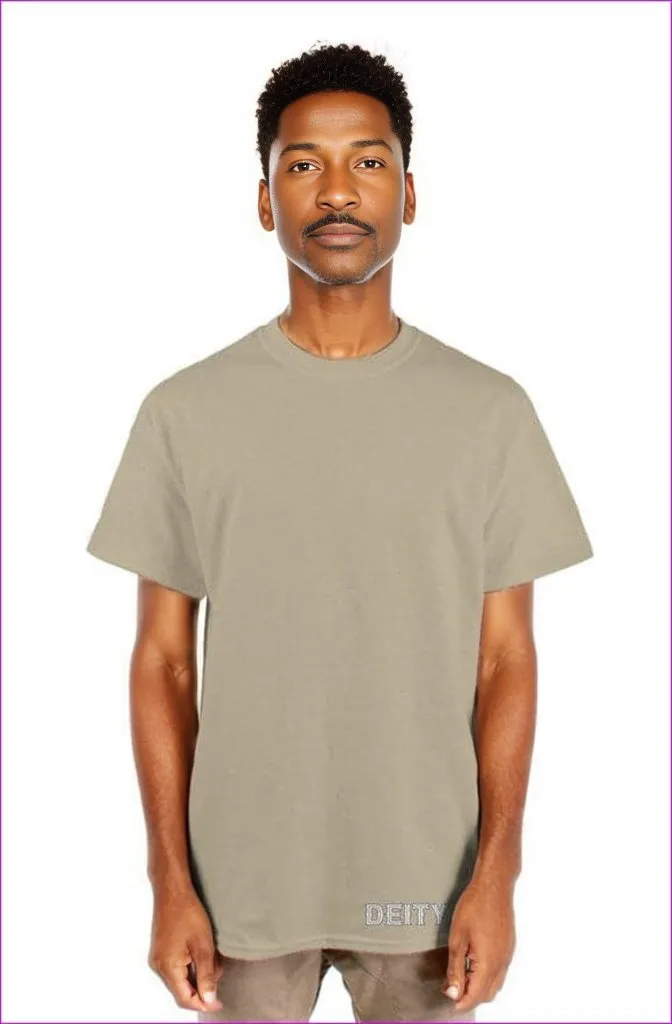 Deity Embroidered Premium Mens Sand Tshirt