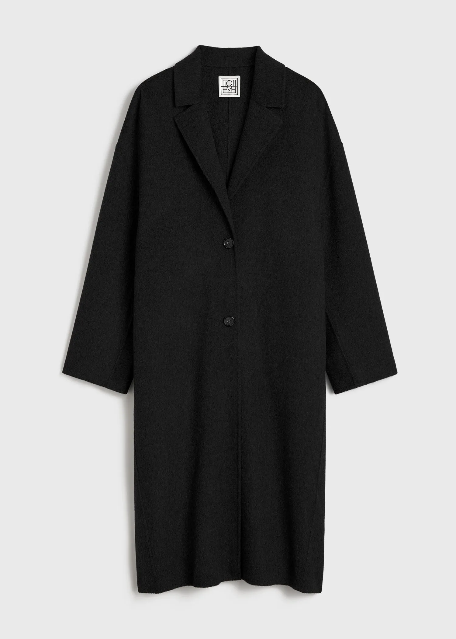 Doublé cocoon coat black