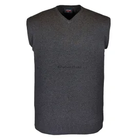 Espionage V Neck Sleeveless Pullover - KW032 - Charcoal Marl