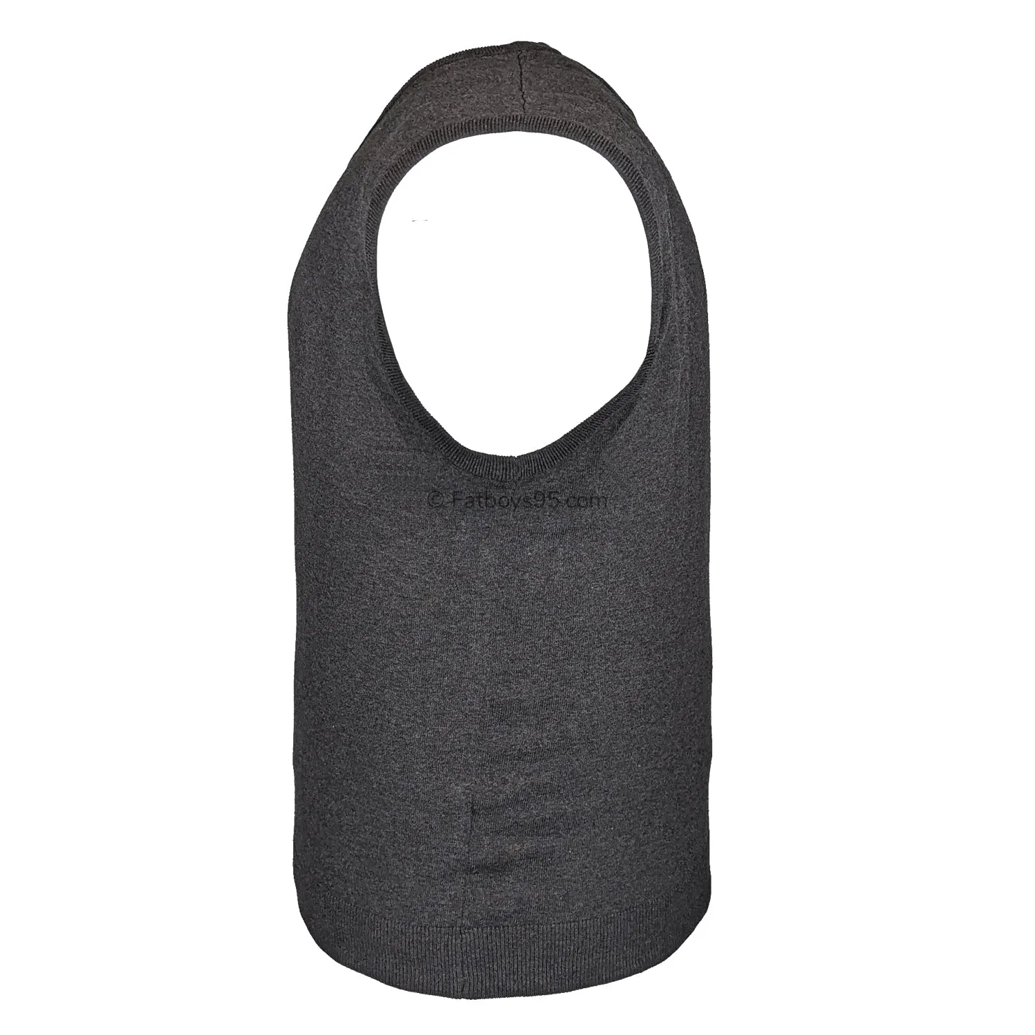 Espionage V Neck Sleeveless Pullover - KW032 - Charcoal Marl