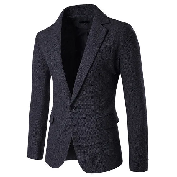 Fashion Slim Simple Blazers for Men Formal Suit Korean Style