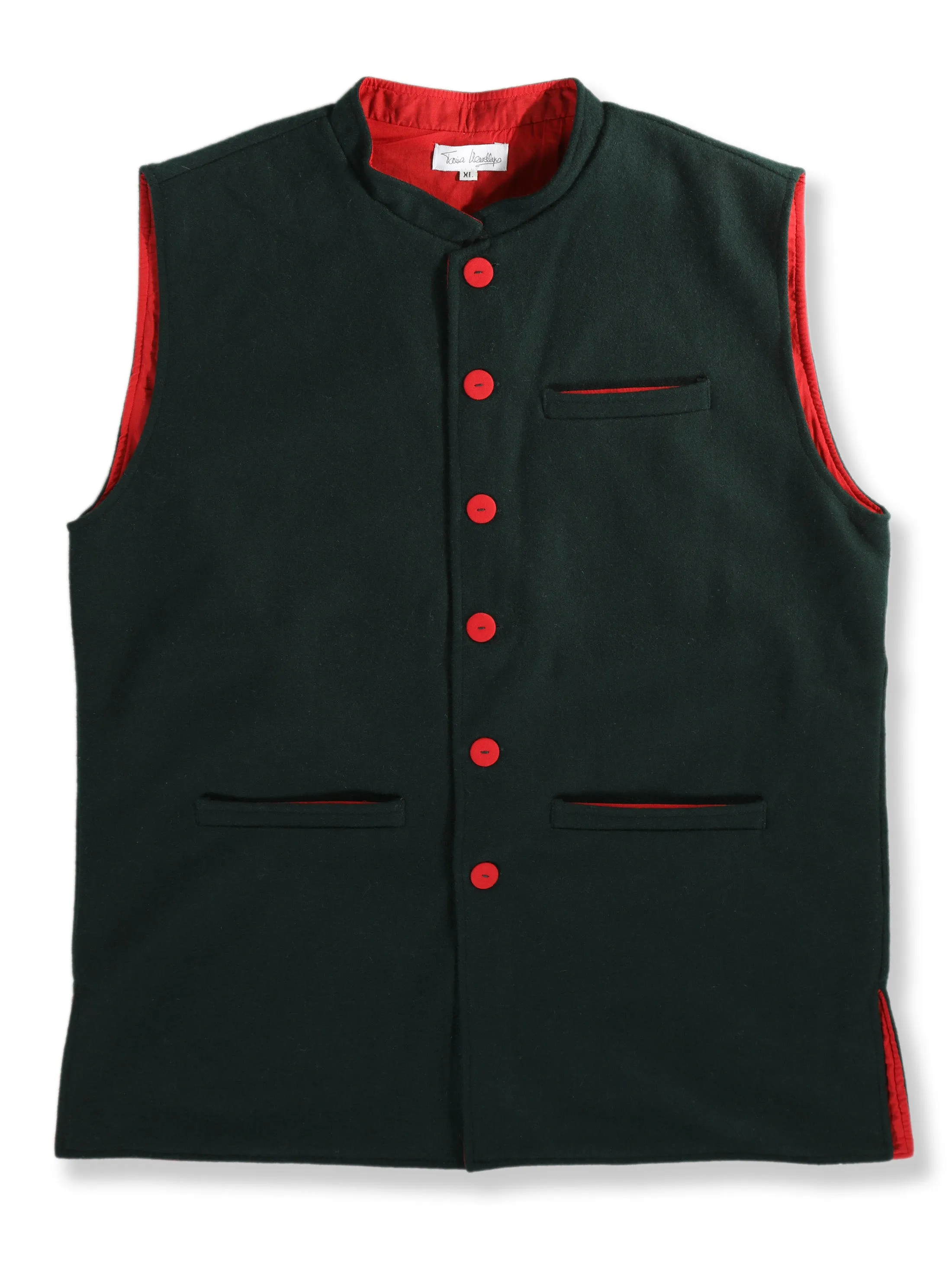 Felted Wool Nehru Gilet