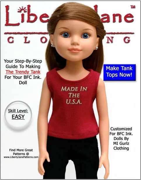 FREE Tank Top Pattern for BFC, Ink Dolls