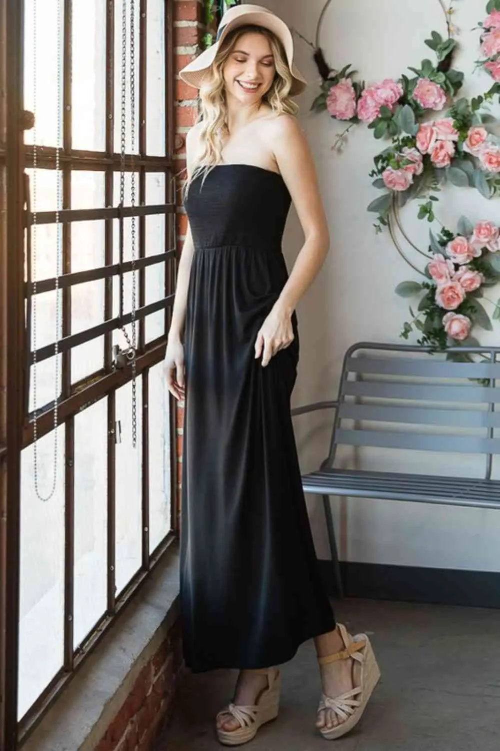 Full Size Strapless Maxi Dress