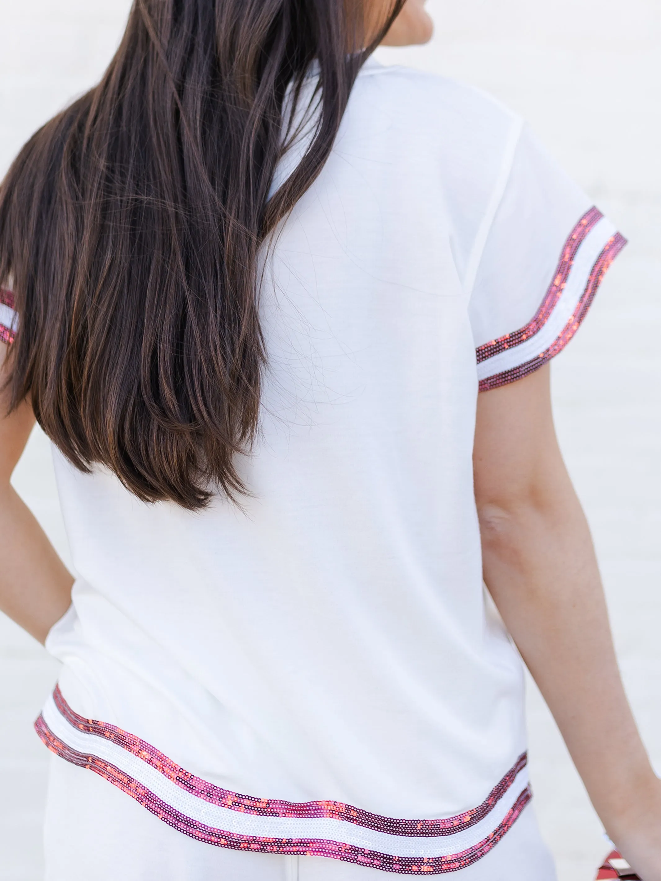 Ginny Top | Crimson    White