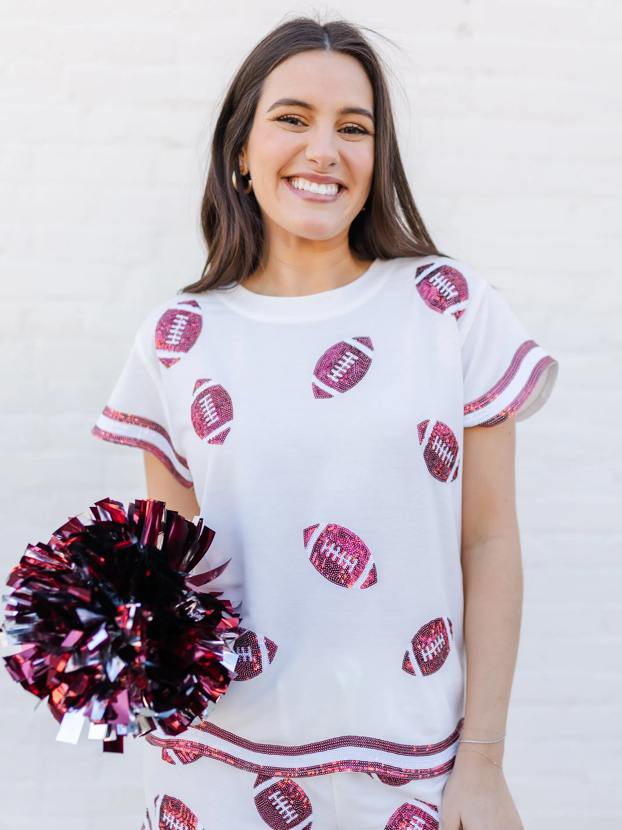 Ginny Top | Crimson    White