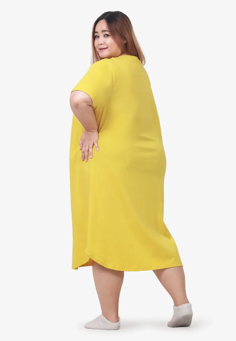 Greycat Cotton Jersey Sleep Dress - Yellow