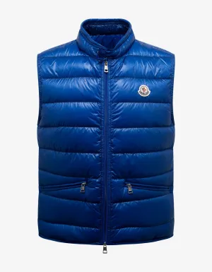 Gui Blue Nylon Down Gilet