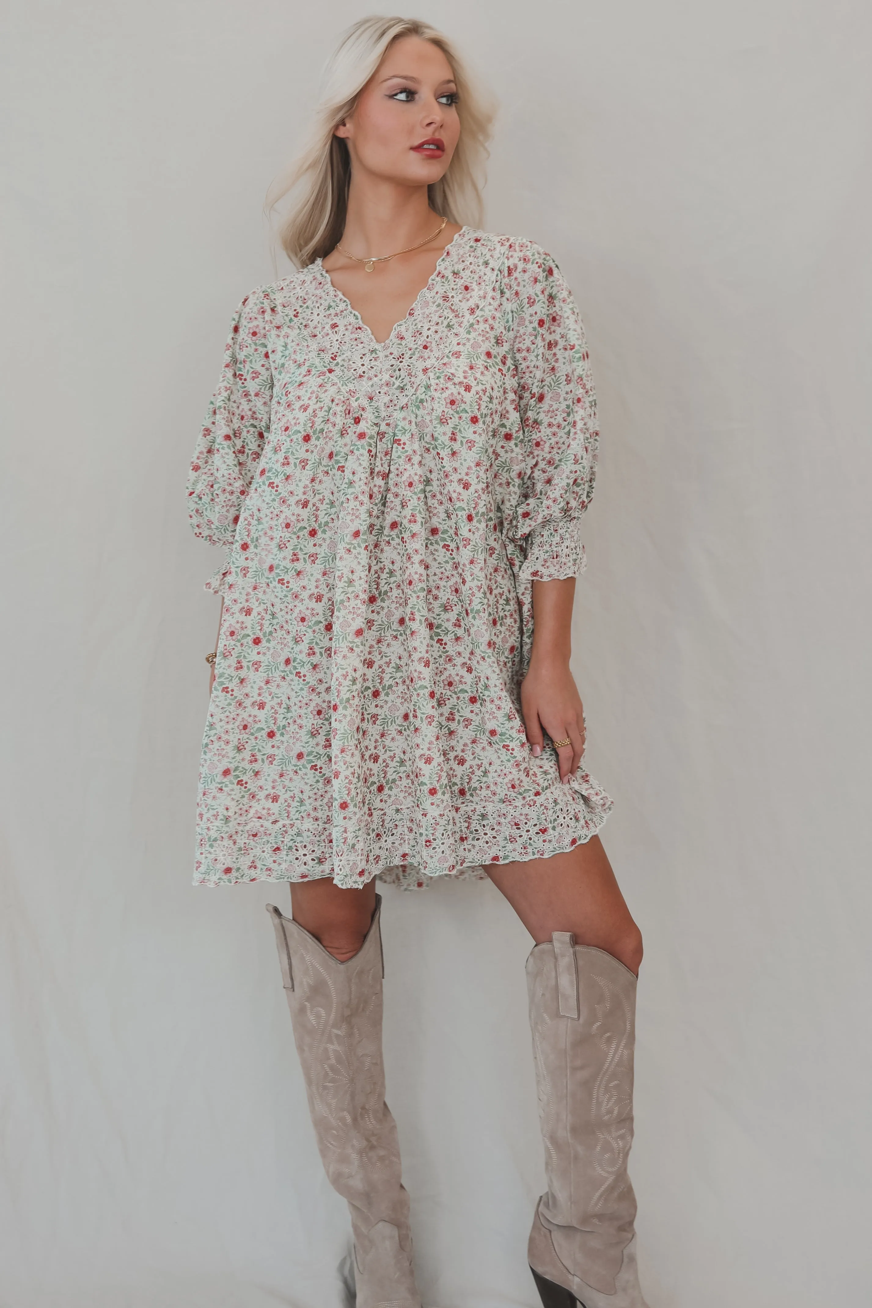 Having A Sweet Floral Moment Babydoll Dress