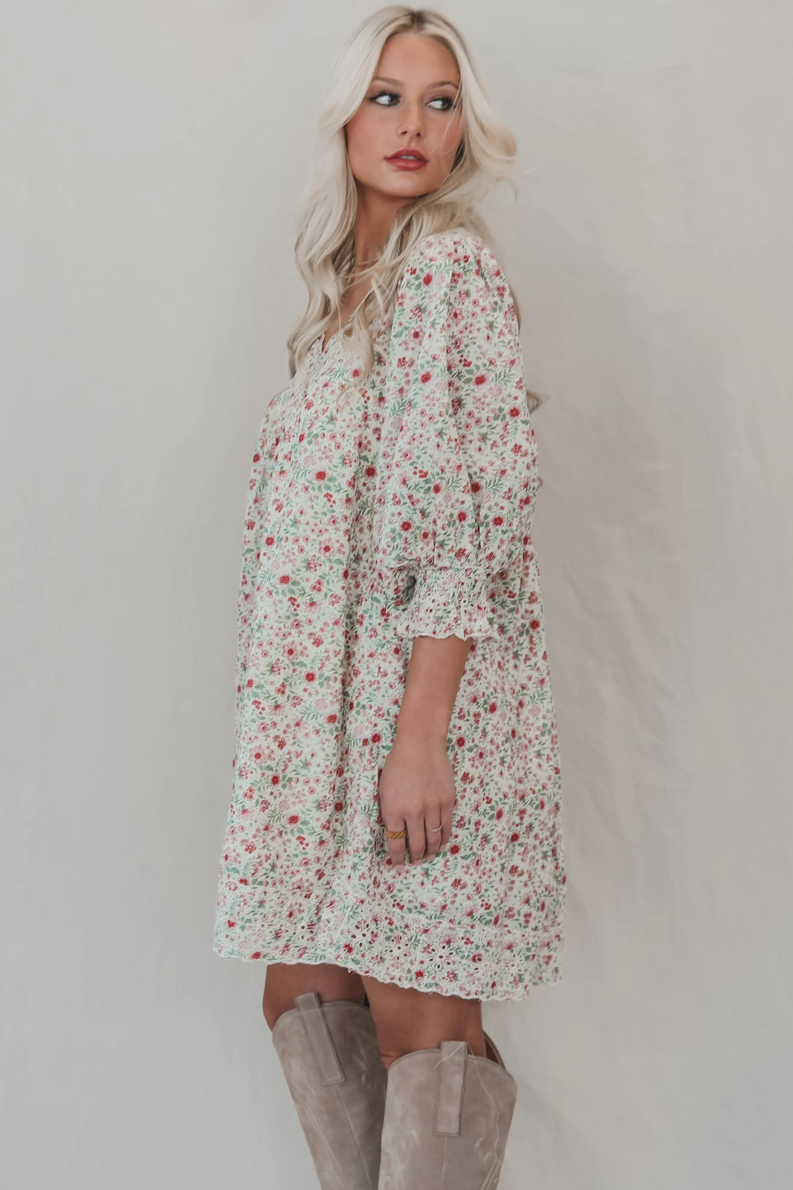 Having A Sweet Floral Moment Babydoll Dress