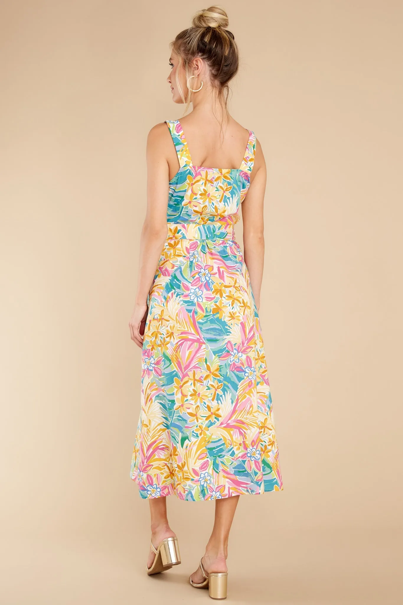 Hawaiian Escape Pink Josephine Print Dress