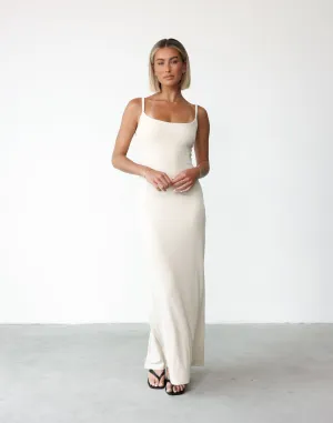 Helia Maxi Dress (Oat)