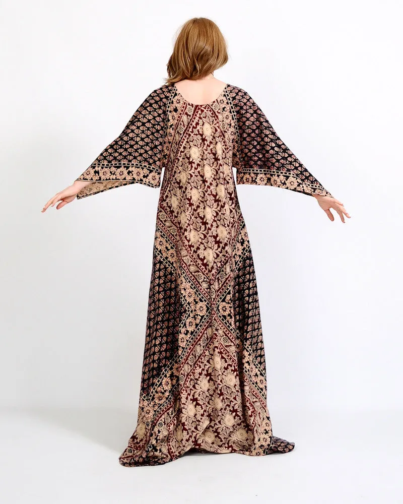 India Gauze Caftan Maxi Dress