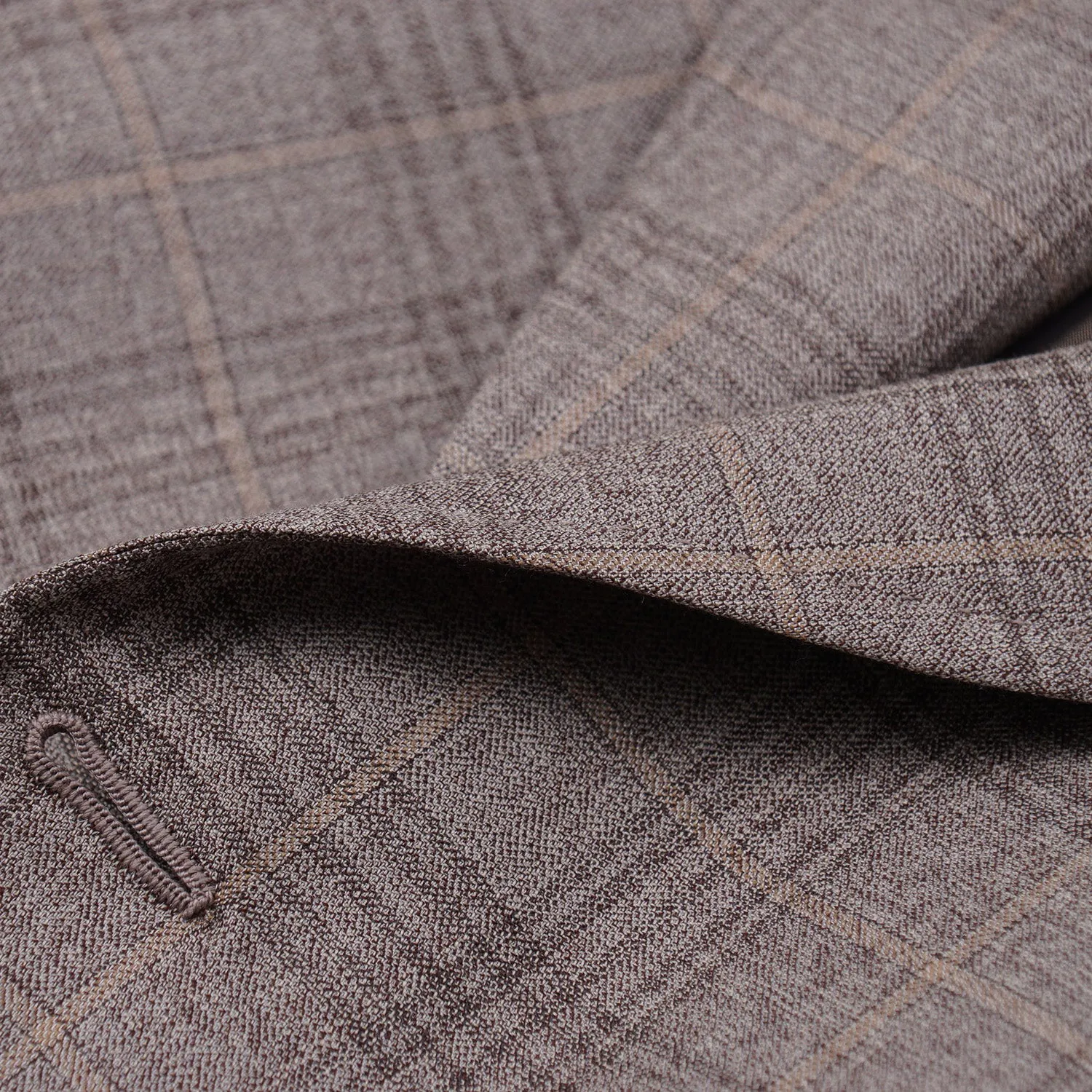 Isaia Layered Check Wool and Silk Sport Coat