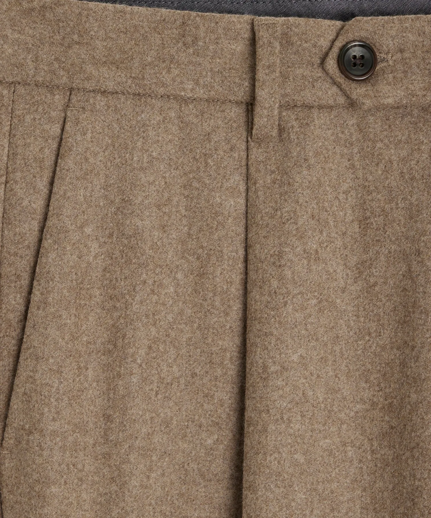 Italian Flannel Madison Trouser in Chestnut