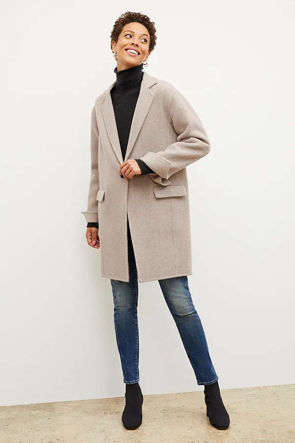 Kasha Coat - Double-Face Wool Cashmere :: Stone Melange