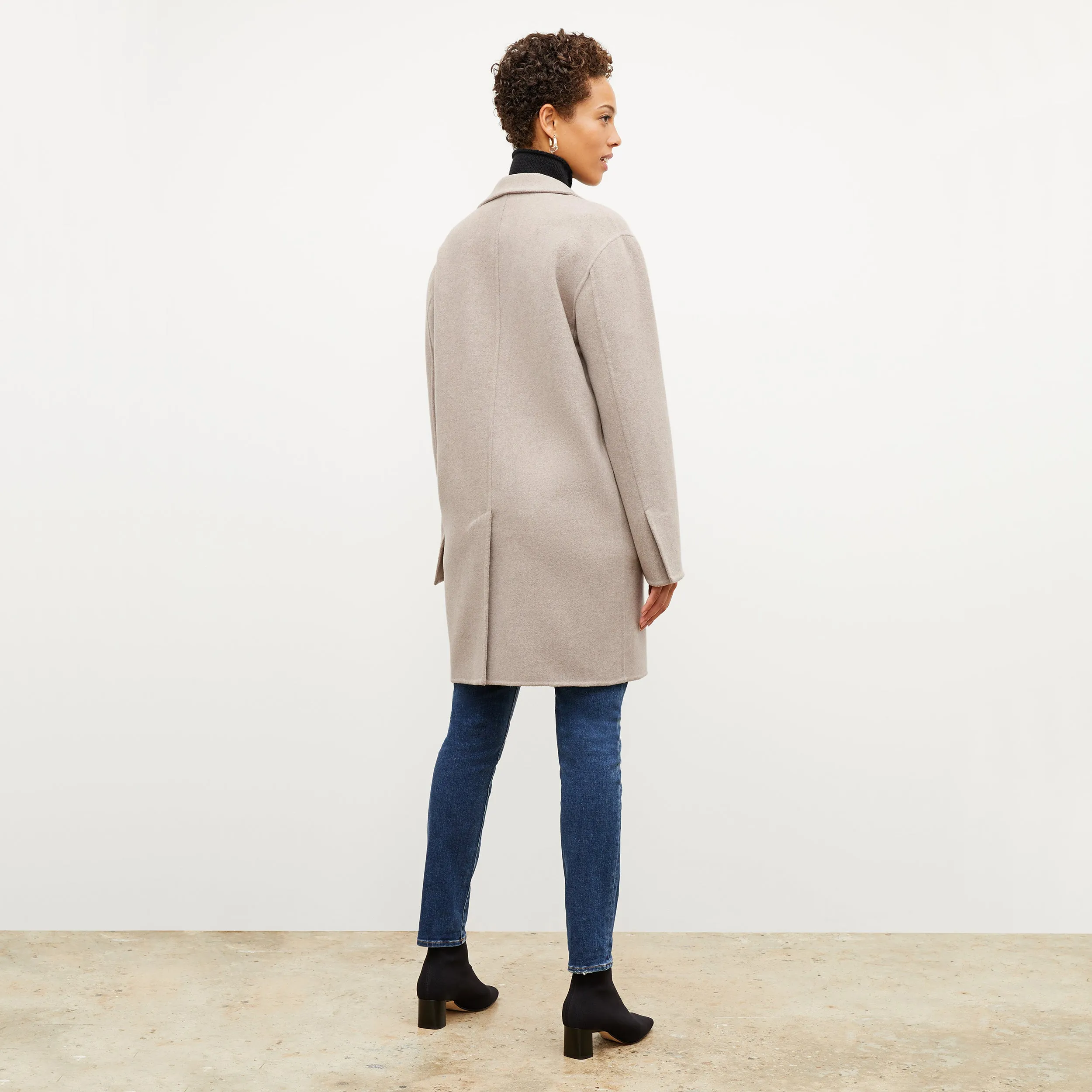 Kasha Coat - Double-Face Wool Cashmere :: Stone Melange