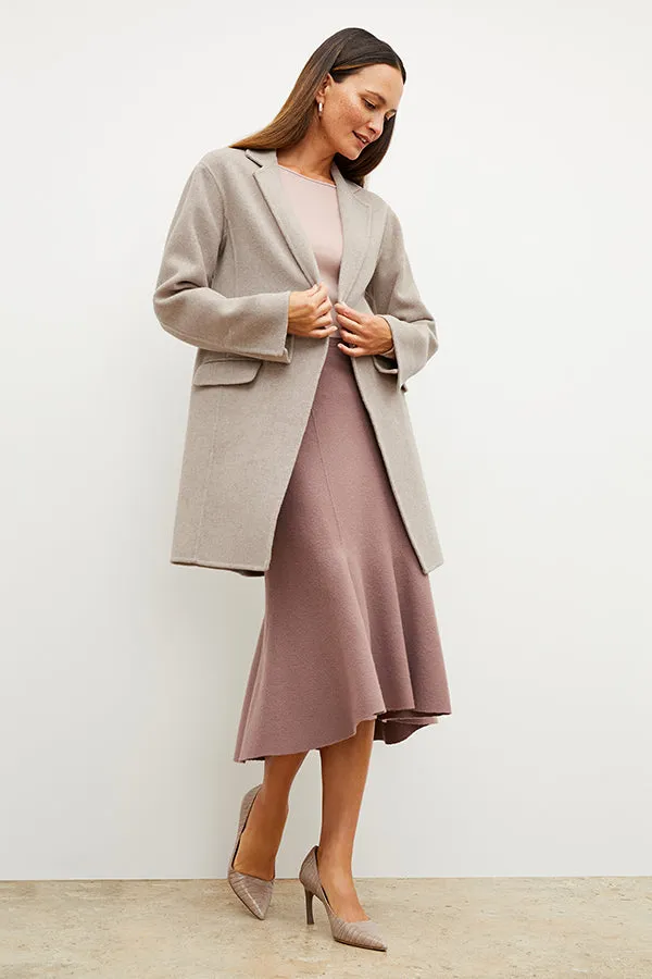 Kasha Coat - Double-Face Wool Cashmere :: Stone Melange