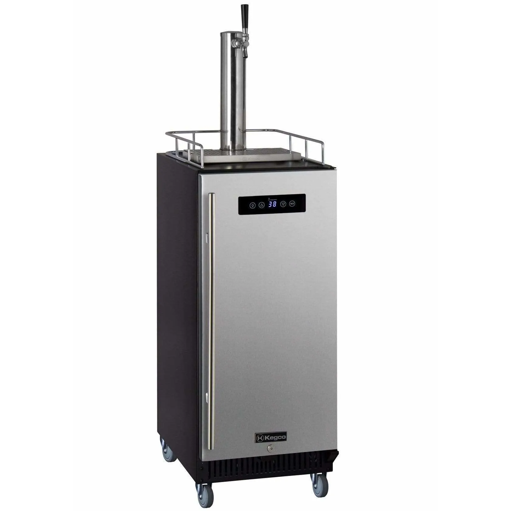 Kegco 15" Wide Commercial with Stainless Steel Door Kegerator SLK15BSR