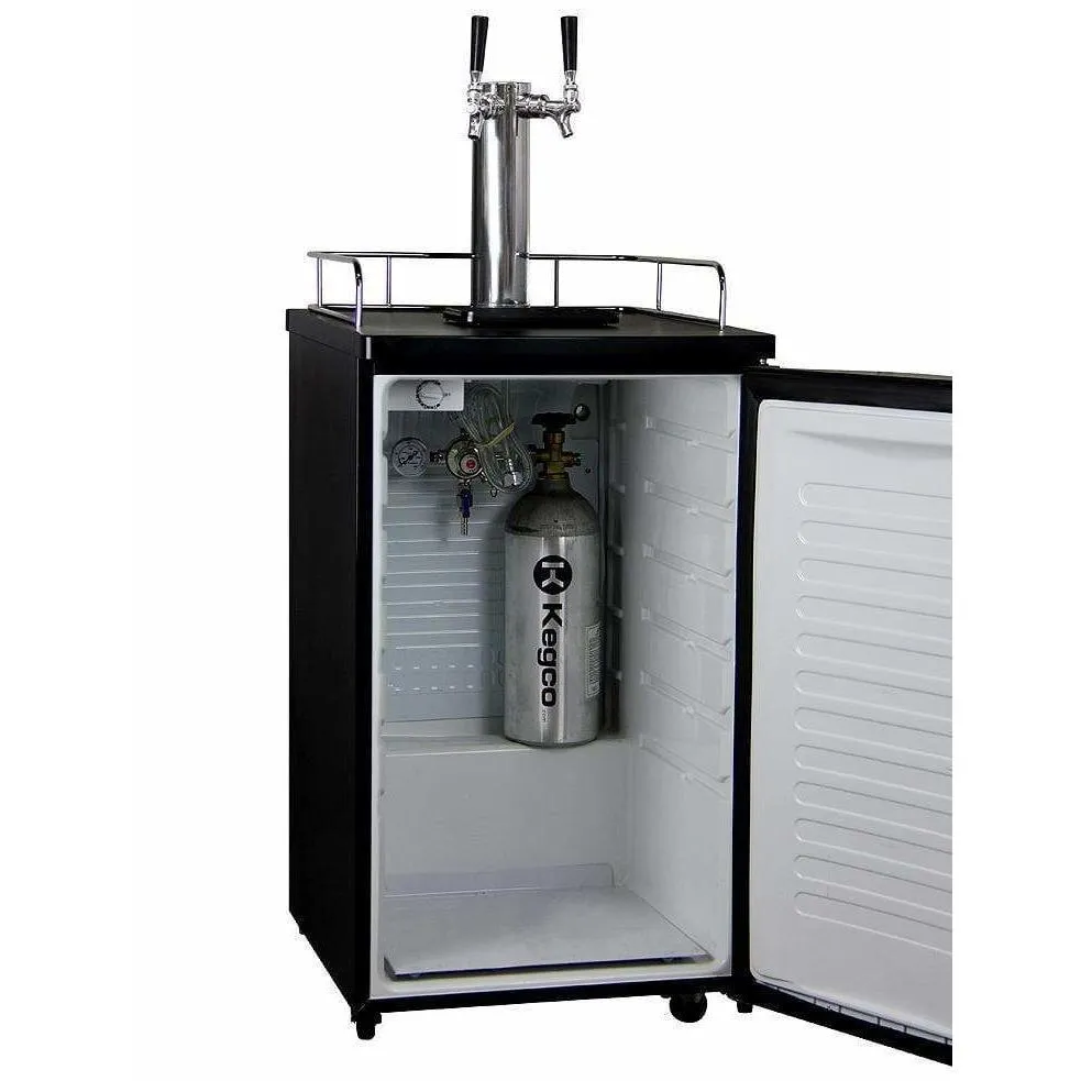 Kegco 20" Wide Kombucha Dual Tap Stainless Steel Kegerator KOM19S-2