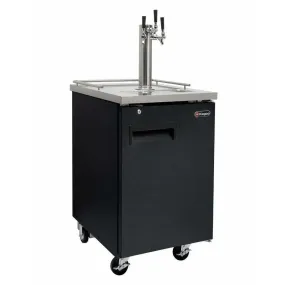 Kegco 24" Wide Kombucha Triple Tap Black Kegerator KOMC1B-3