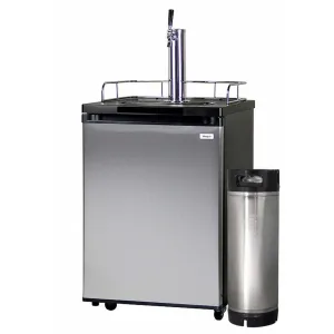 Kegco Home Brew Kegerator- Black Cabinet with Stainless Steel Door Home Brew HBK209S-1K