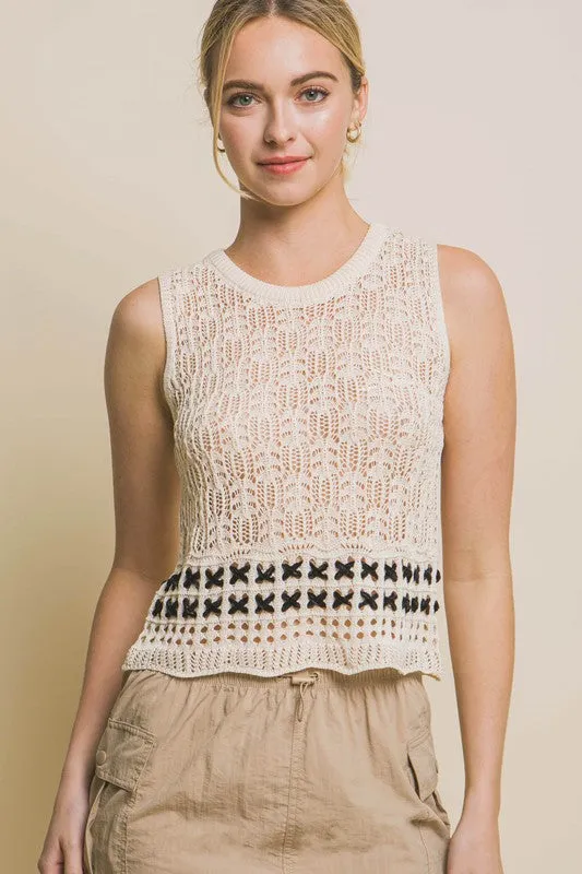 Knitted Tank Top Natural