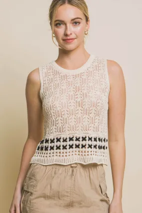 Knitted Tank Top Natural