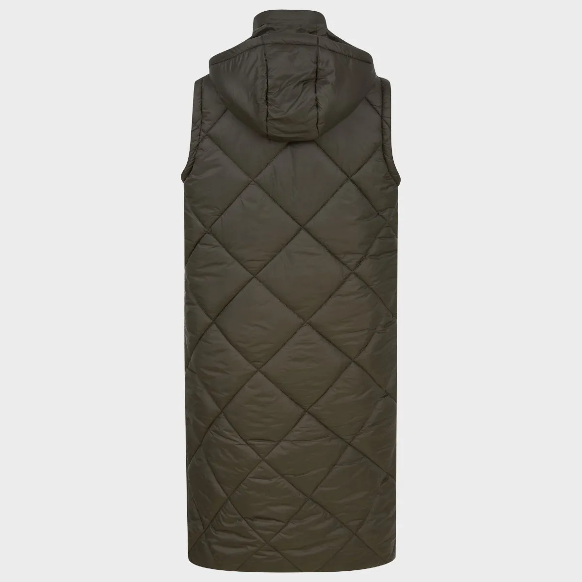 Ladies Longline Diamond Quilted Gilet