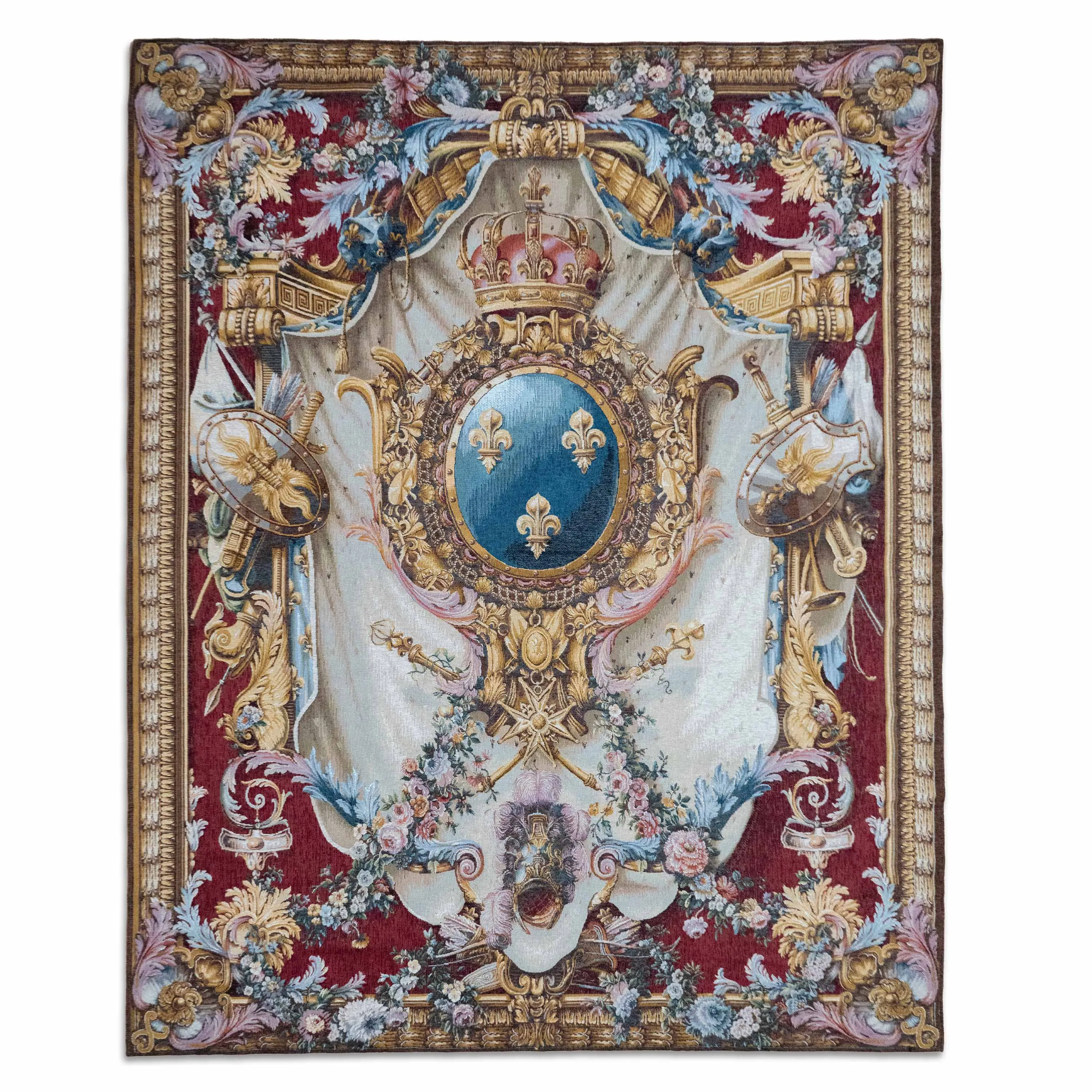 Large Coat of Arms Tapestry (Red Background)