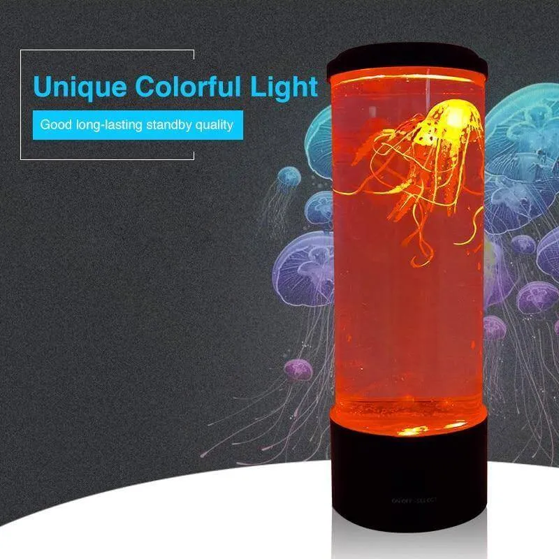 LED Remote Control Fantasy Jellyfish Tank Mood Lamp