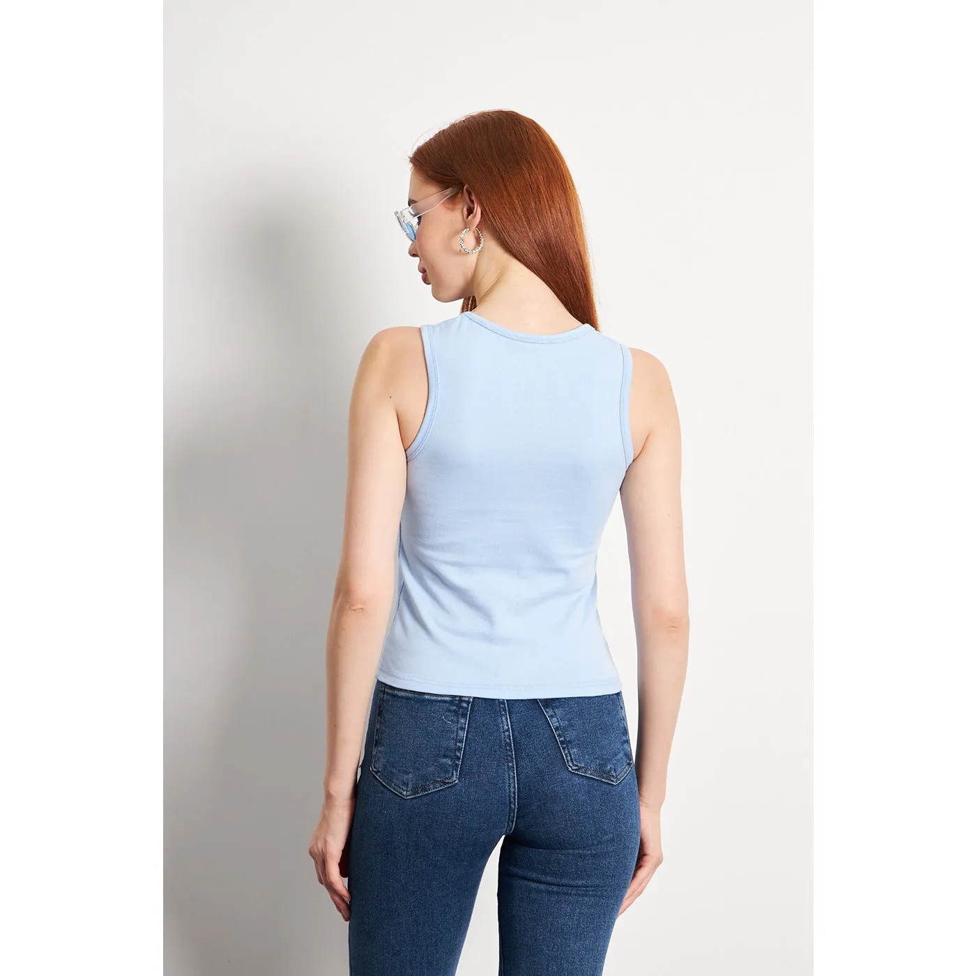 Light Blue Basic Tank Top