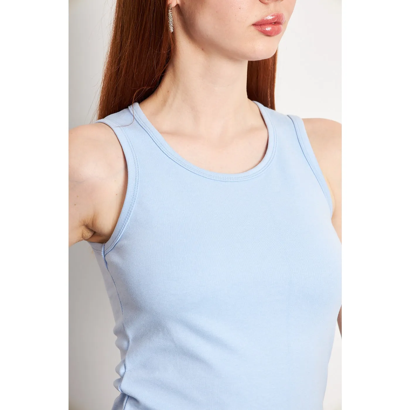 Light Blue Basic Tank Top