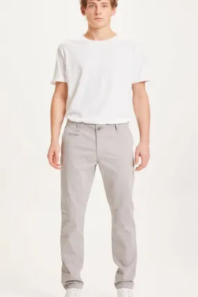 Light Grey Joe Slim Streched Chino Pants Knowledge Cotton Apparel