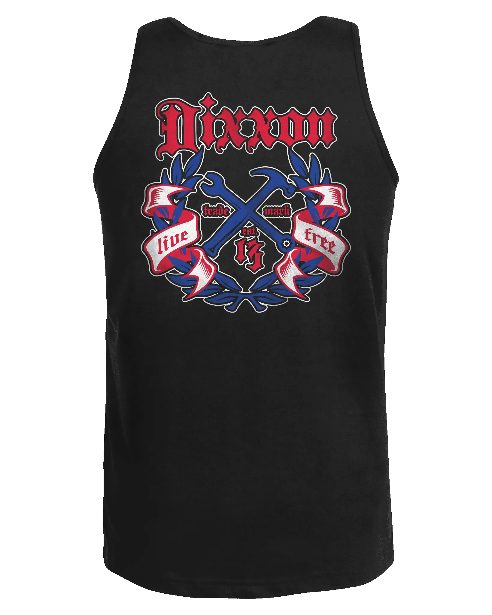 Live Free Award Crest Tank - Red, White, & Blue