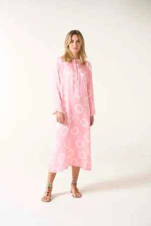 LLEW MAXI DRESS | Flamingo Cupro Pink