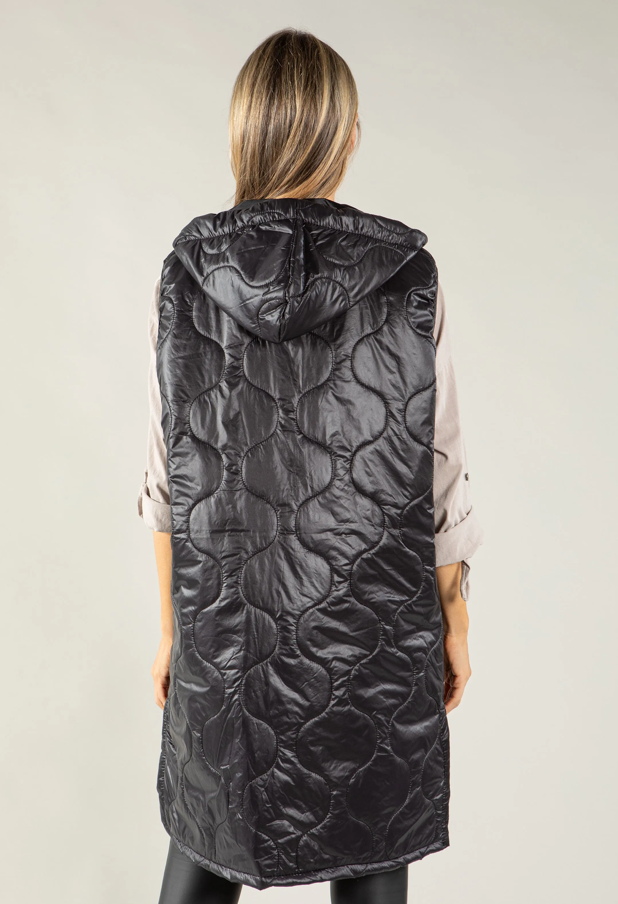 Longline Quilted Gilet