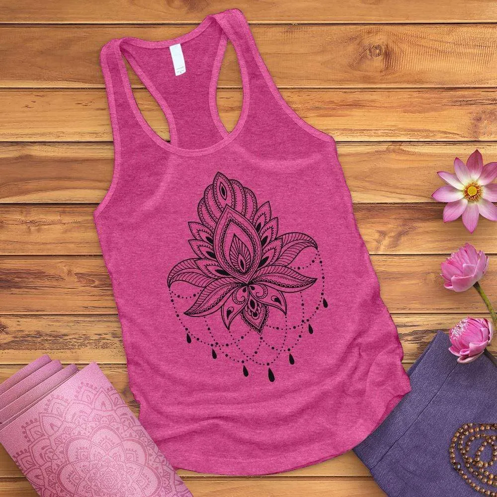 Lotus Flower Racerback Tank Top