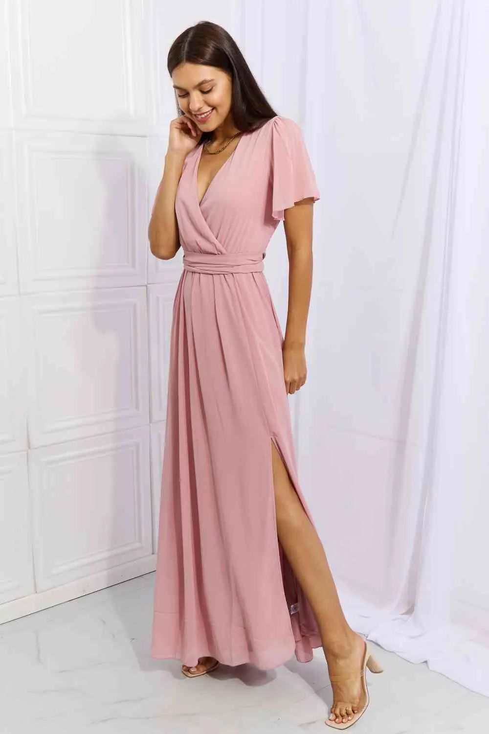 Love Letter Tie Back Detail Maxi Dress