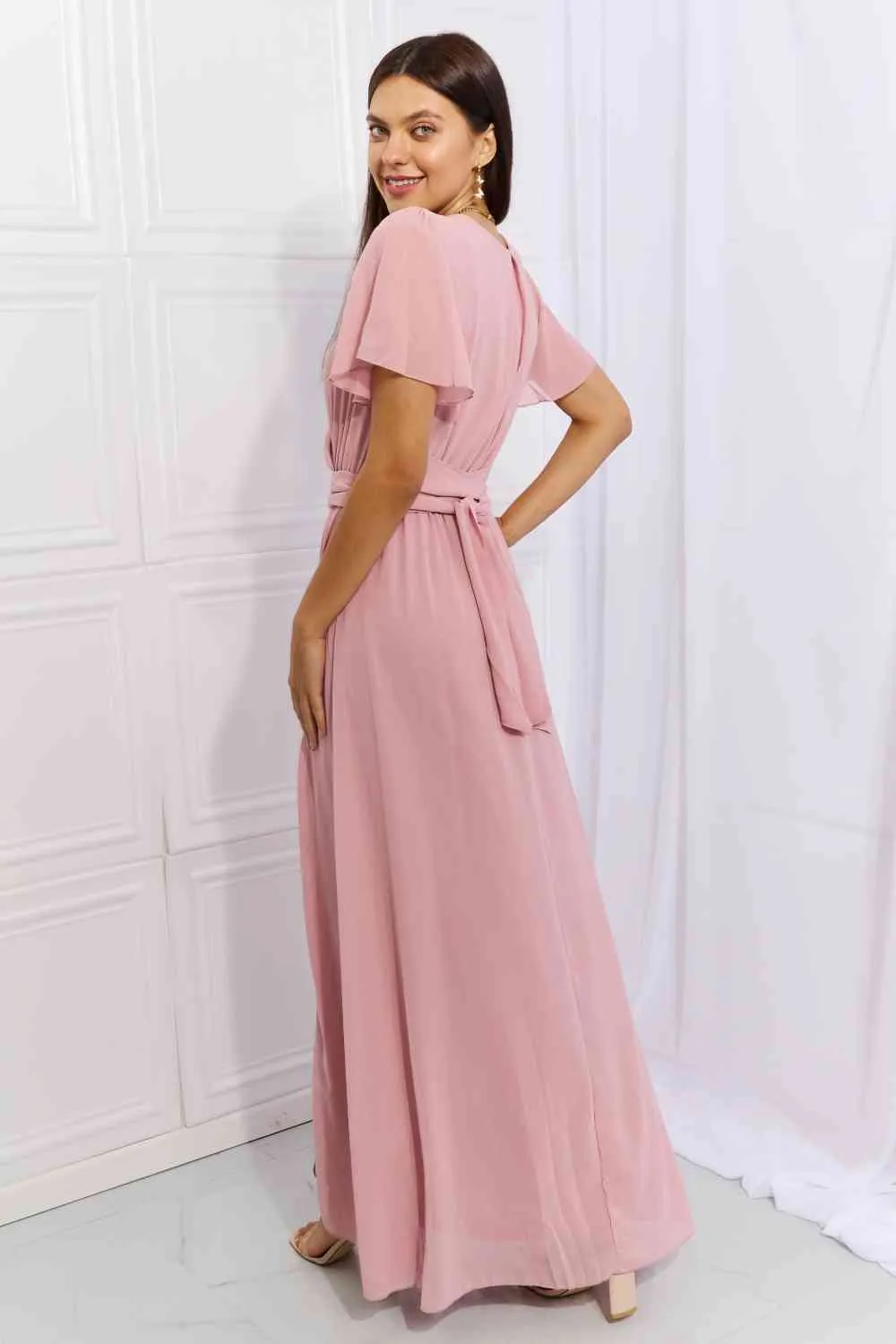 Love Letter Tie Back Detail Maxi Dress