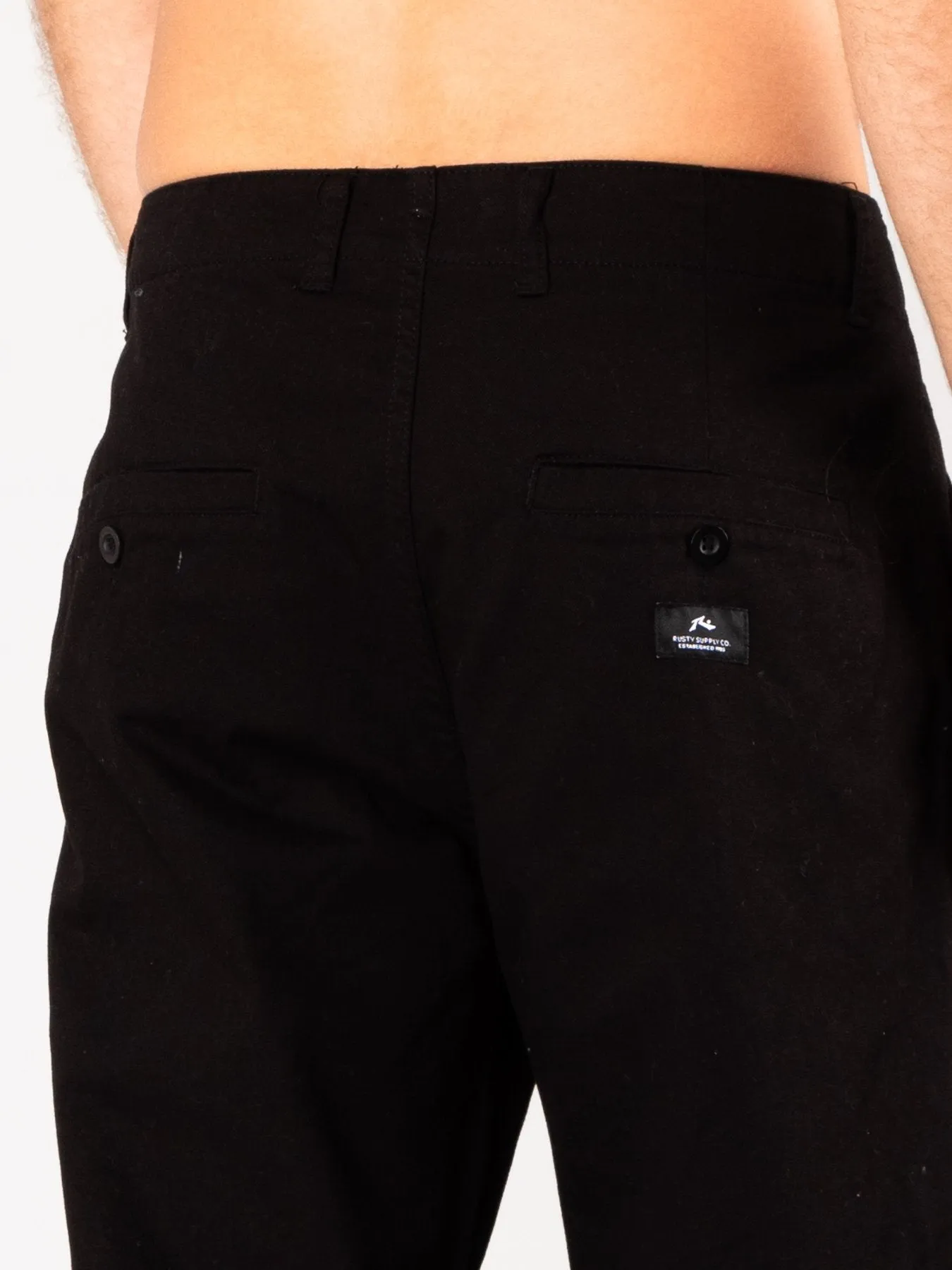 Manila Cropped Chino Pant - Black