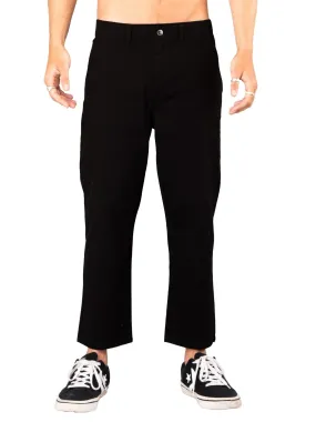 Manila Cropped Chino Pant - Black