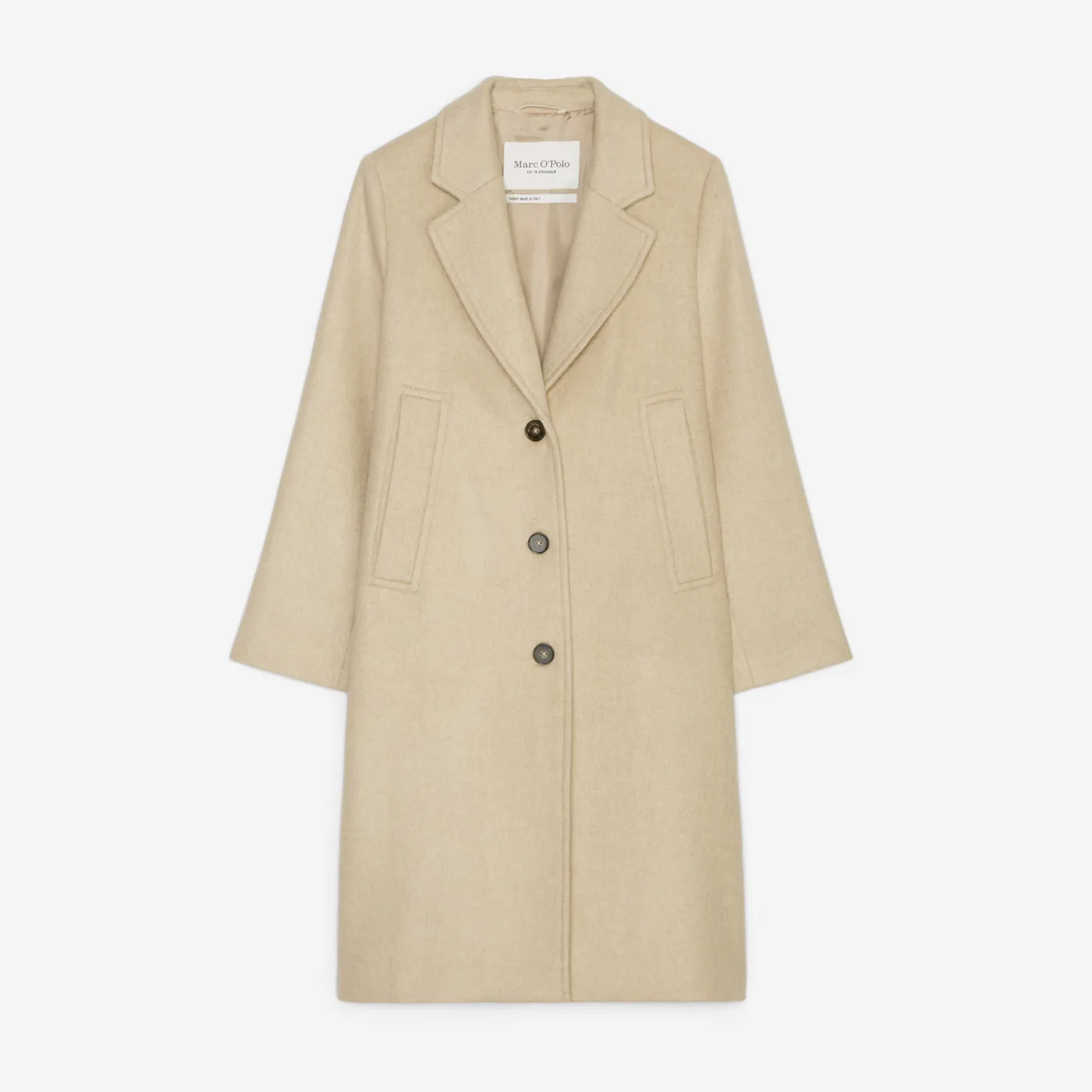 Marc O’Polo Wool Coat  | Grey / Camel