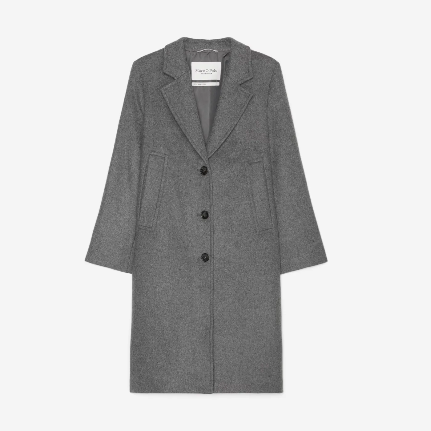 Marc O’Polo Wool Coat  | Grey / Camel