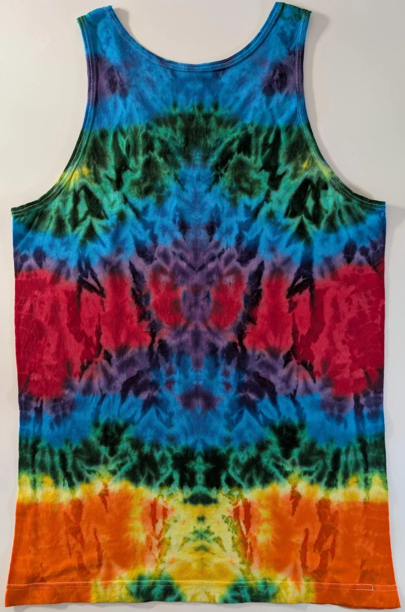 Medium Scrunch "Crystal Wash" Low Water Immersion Tie Dye on a Tultex 105 Cotton Tank Top