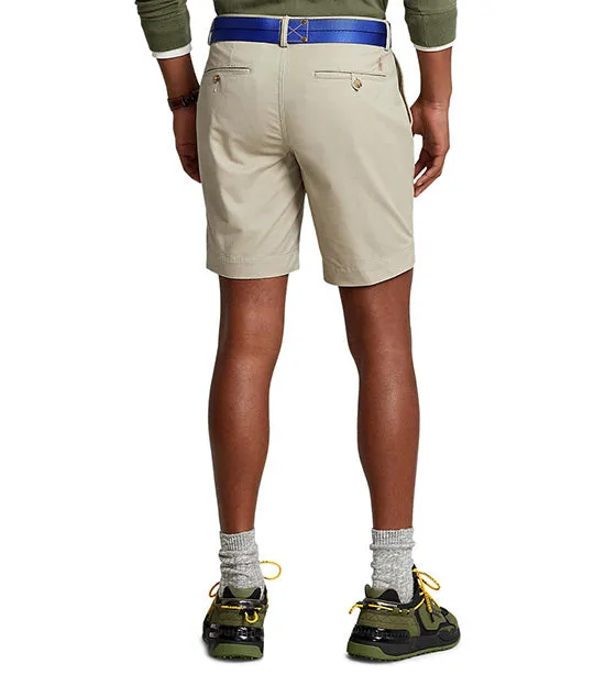 Men's 8-Inch Stretch Straight Fit Chino Short Khaki Tan