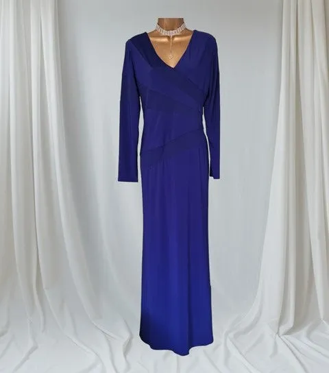 Michaela Louisa Vintage Blue Maxi Dress UK 14 US 10 EU 42