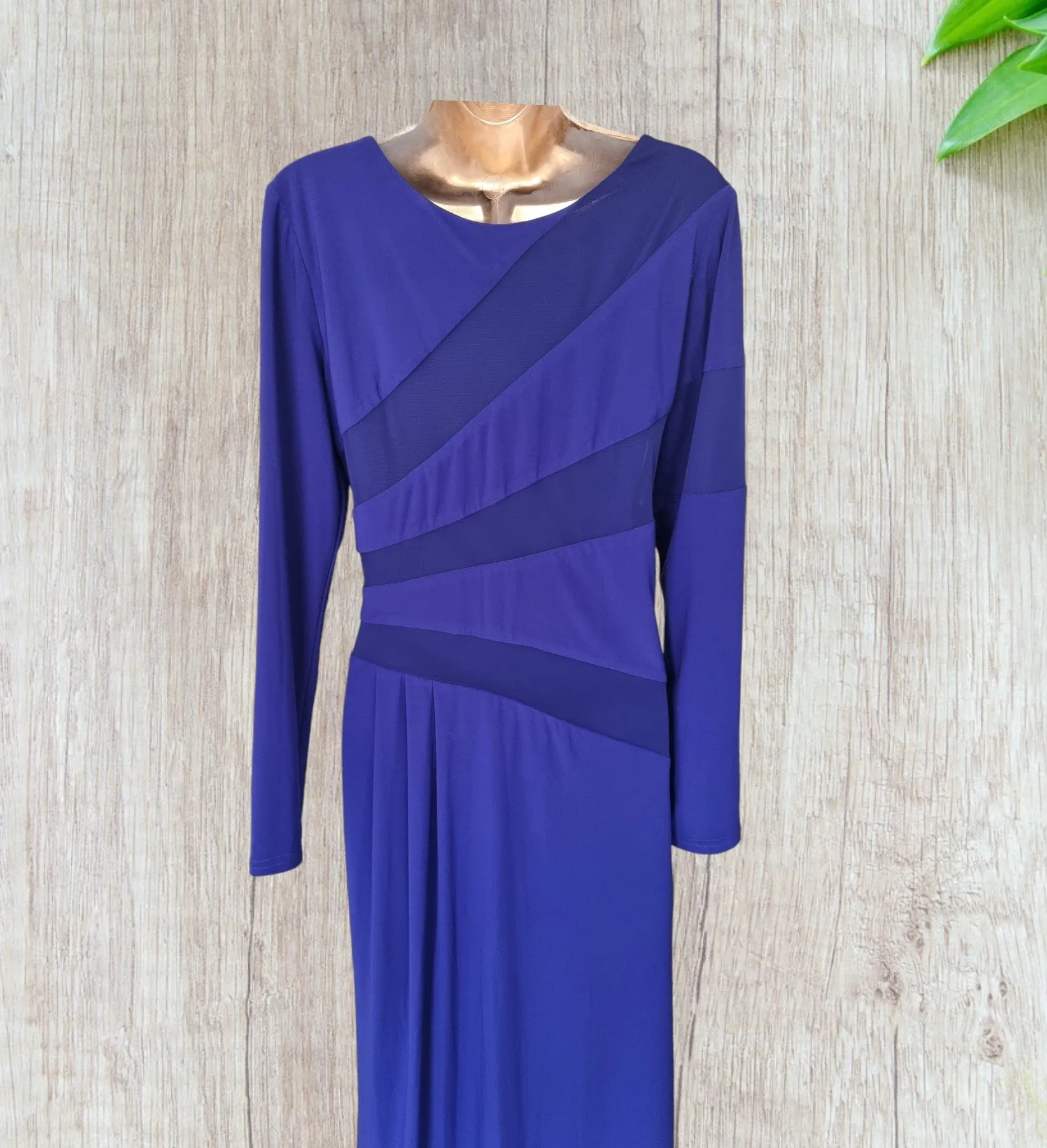 Michaela Louisa Vintage Blue Maxi Dress UK 14 US 10 EU 42