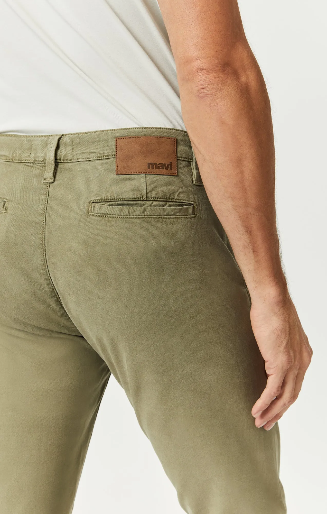 MILTON SLIM STRAIGHT CHINO IN DEEP GREEN LUXE TWILL